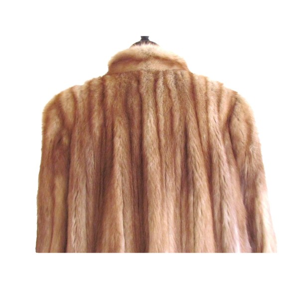 Designer Balencia Honey Blonde Soft Pelt's Long Length Mink Coat Large - Picture 10 of 16